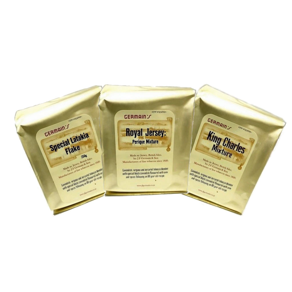 Bundle Deal(Special Latakia Flake Bag of 250g & King Charles Mixture Bag of 250g & Royal Jersey: Perique Mixture Bag of 250g)